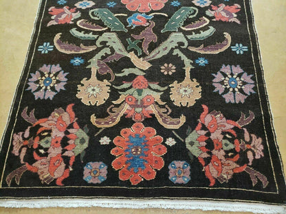 4' 5" X 16' 1" Antique Karabagh Caucasian Rug Handmade Wool Carpet Organic Dye
