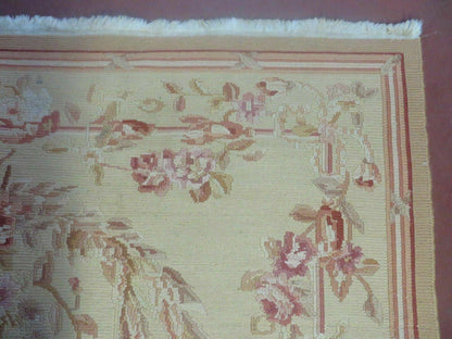 Vintage Turkish Kilim Soumak Flat Weave Wool Rug 58 By 94 Inches Handcrafted 1970s