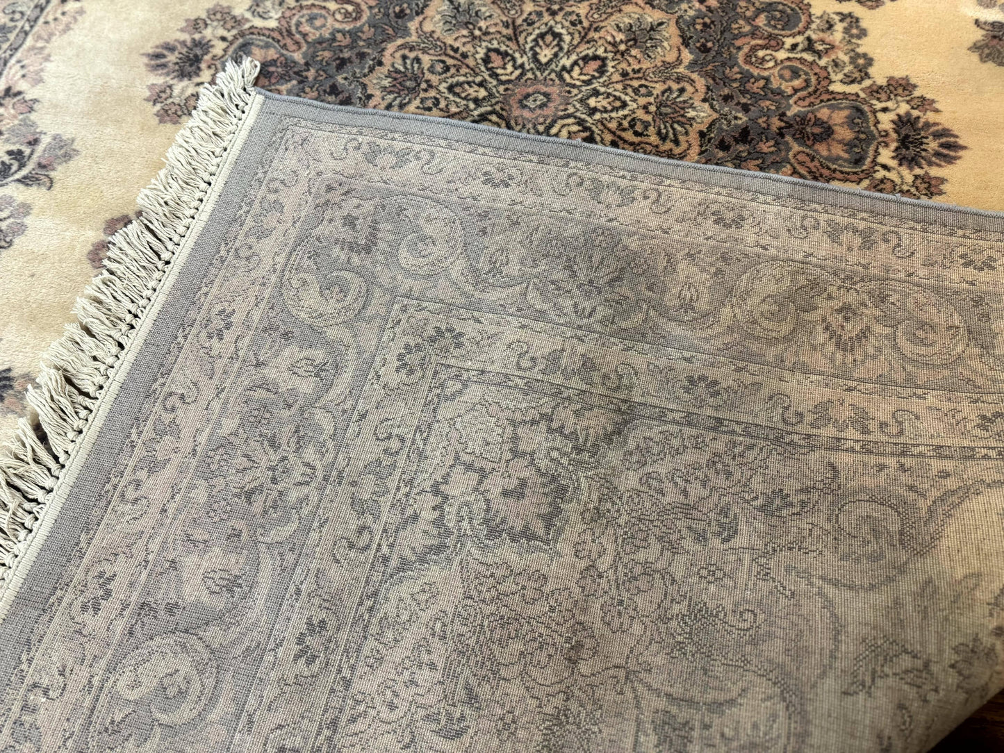 Belgium Power Loomed Wool Rug 6.9 X 9.6 Vintage Oriental Carpet