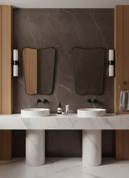 Curved Frame Bathroom Mirror