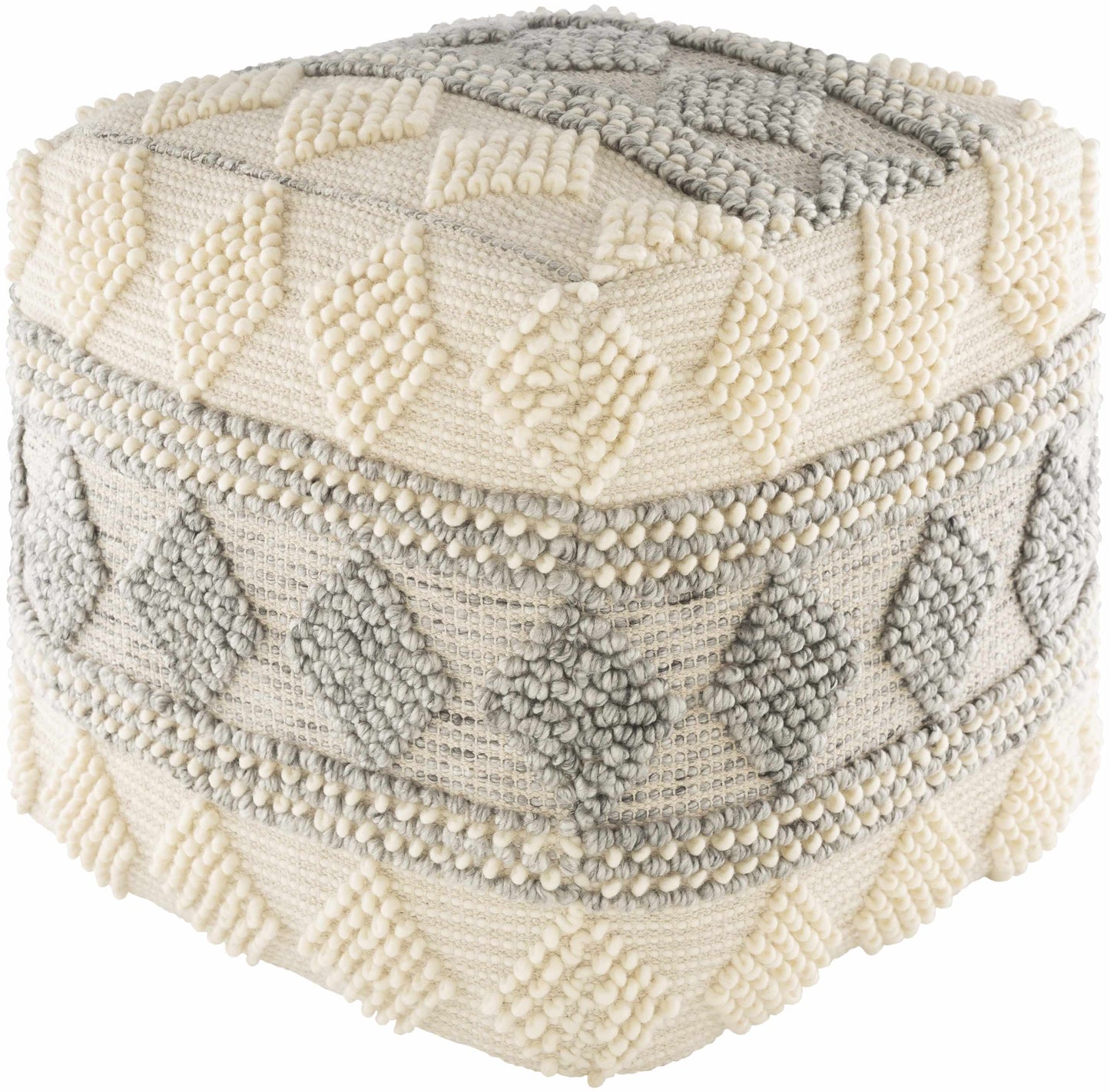 Drumnadrochit Pouf Hand Woven Foot Stool for Living Room and Bedroom with Warm Texture and Transitional Charm