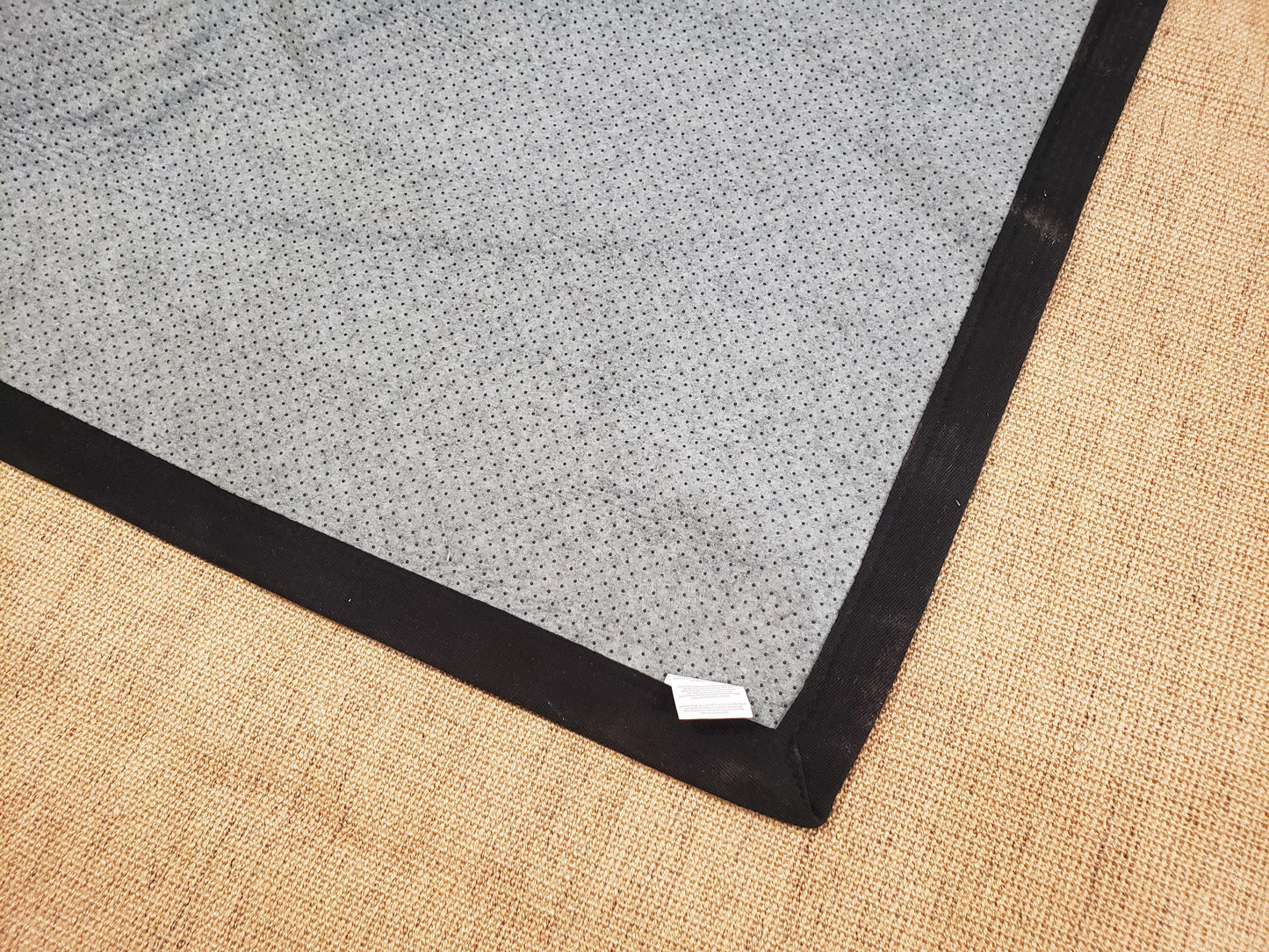 Jute Rug 8x10 Natural Fiber Area Rug With Black Border Farmhouse Style