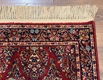 Karastan Runner Rug 2.6 x 8.6, Red Sarouk #785, Original 700 Series, Wool, Rare