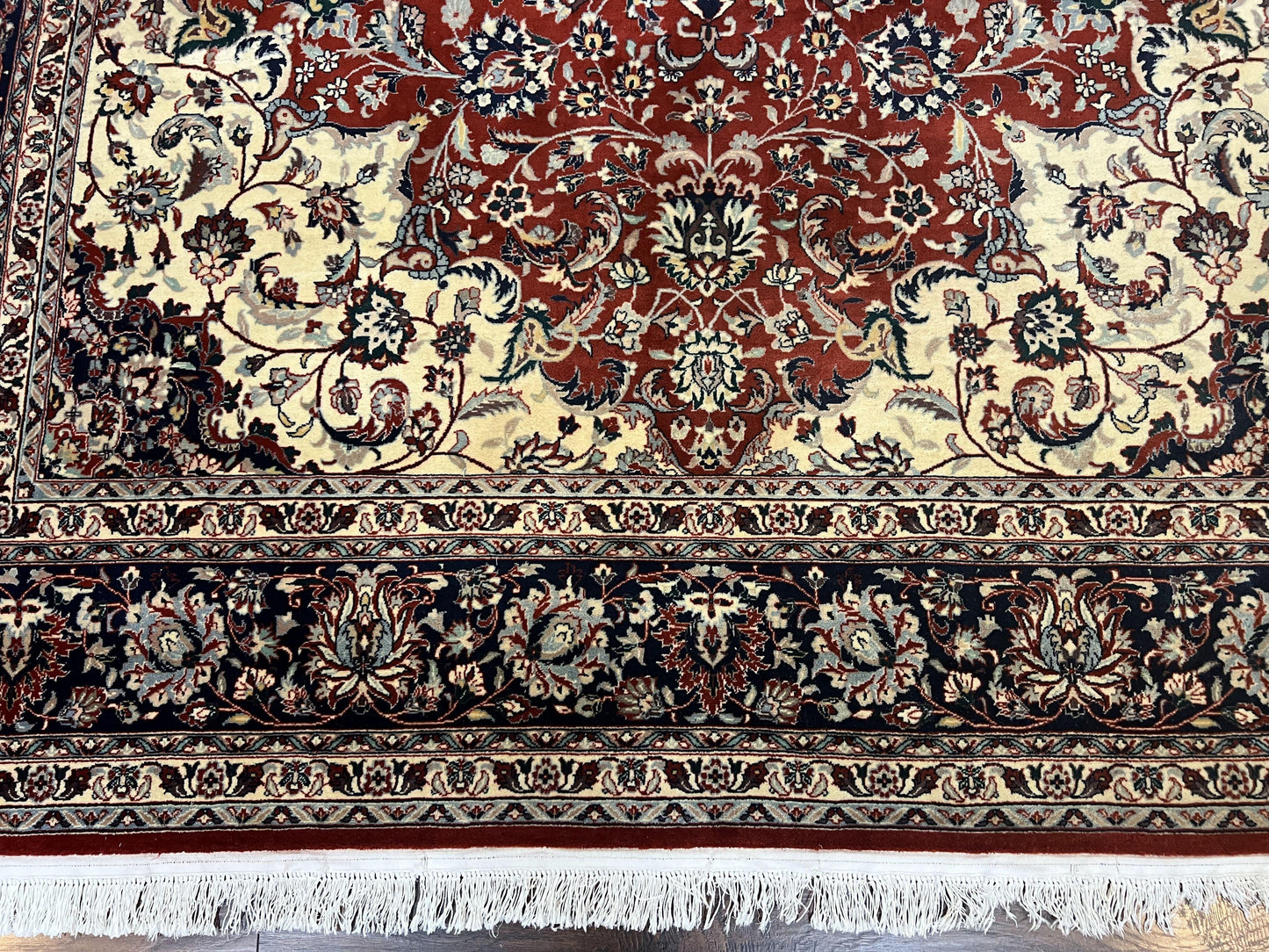 Hand Knotted Persian Rug 7x10 Vintage Wool Floral Medallion Carpet