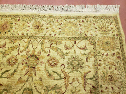 Belgian Power Loomed Rug 5x7 Vintage Oriental Wool Carpet Beige