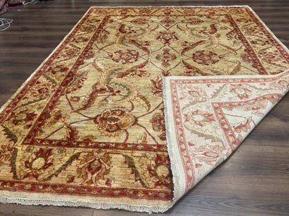 Indian Mahal Rug 7x9 Wool Handmade Area Rug
