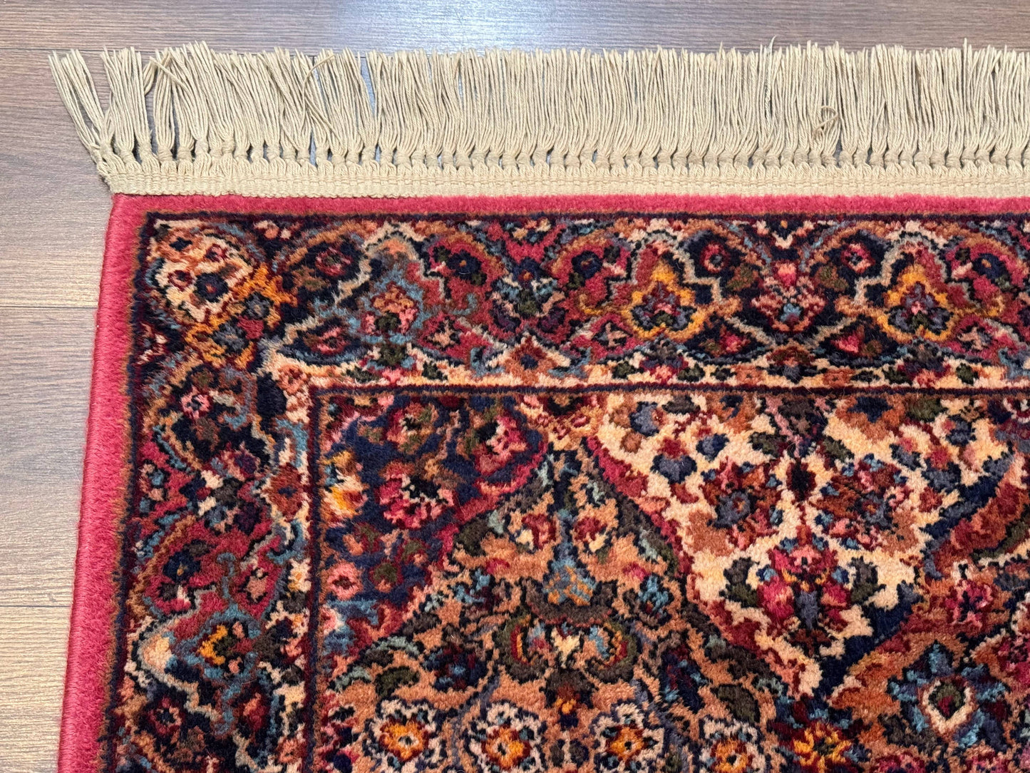 Karastan Rug 3x5 Multicolor Panel Kirman #717, Original 700 Series, Wool Pile, Discontinued