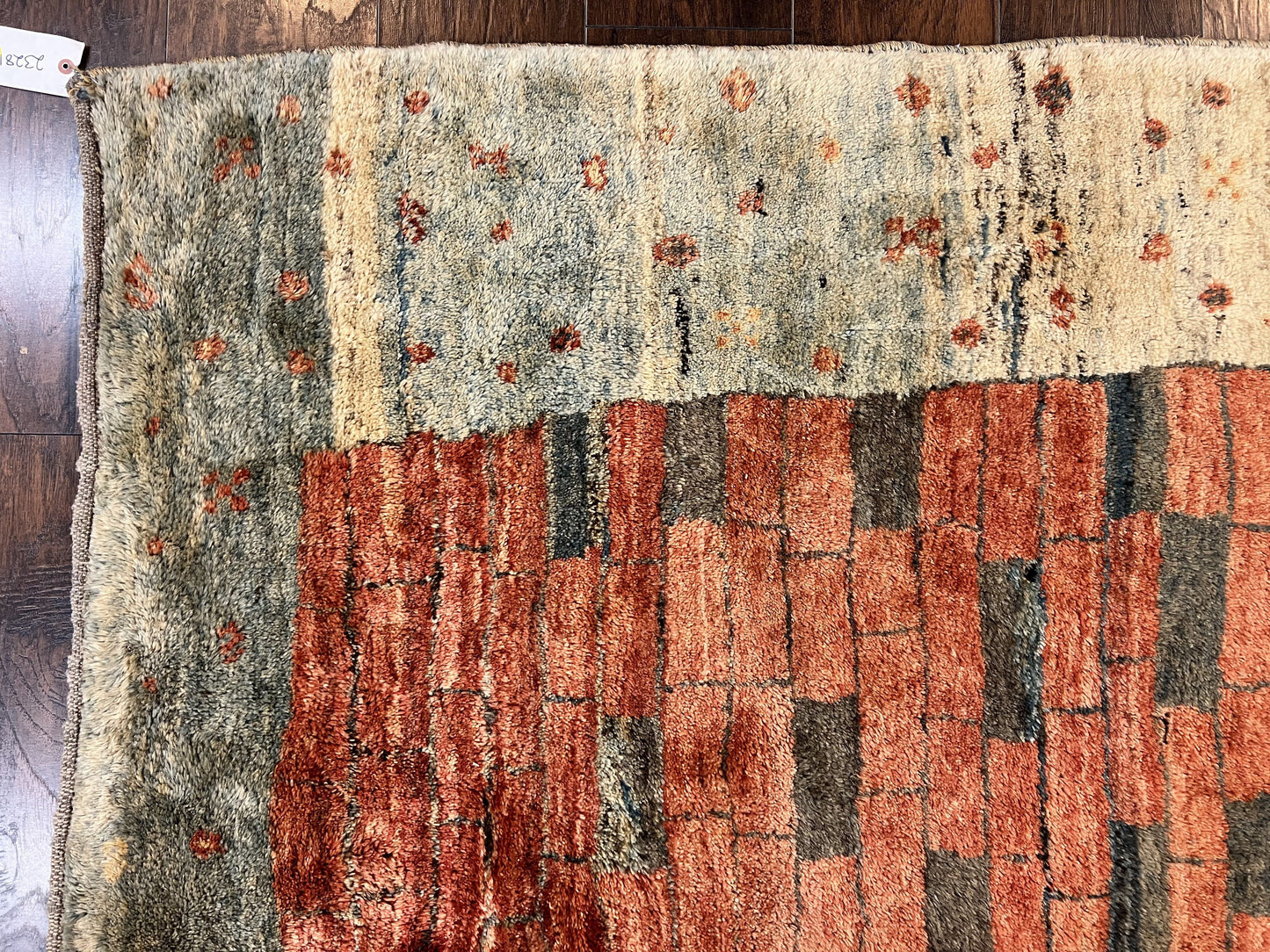 Persian Gabbeh Rug 6x8 ft, Wool Handmade Tribal Rug