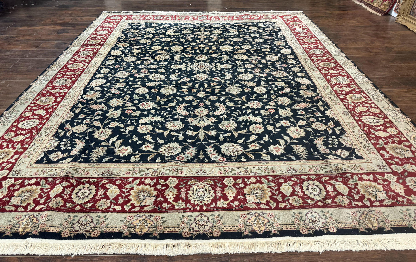 Black Pak Persian Rug 8x10, Floral Allover