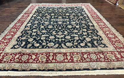 Black Pak Persian Rug 8x10, Floral Allover
