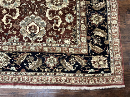 Palace Sized Indian Agra Rug 12x17, Wool Handmade Floral Allover Carpet