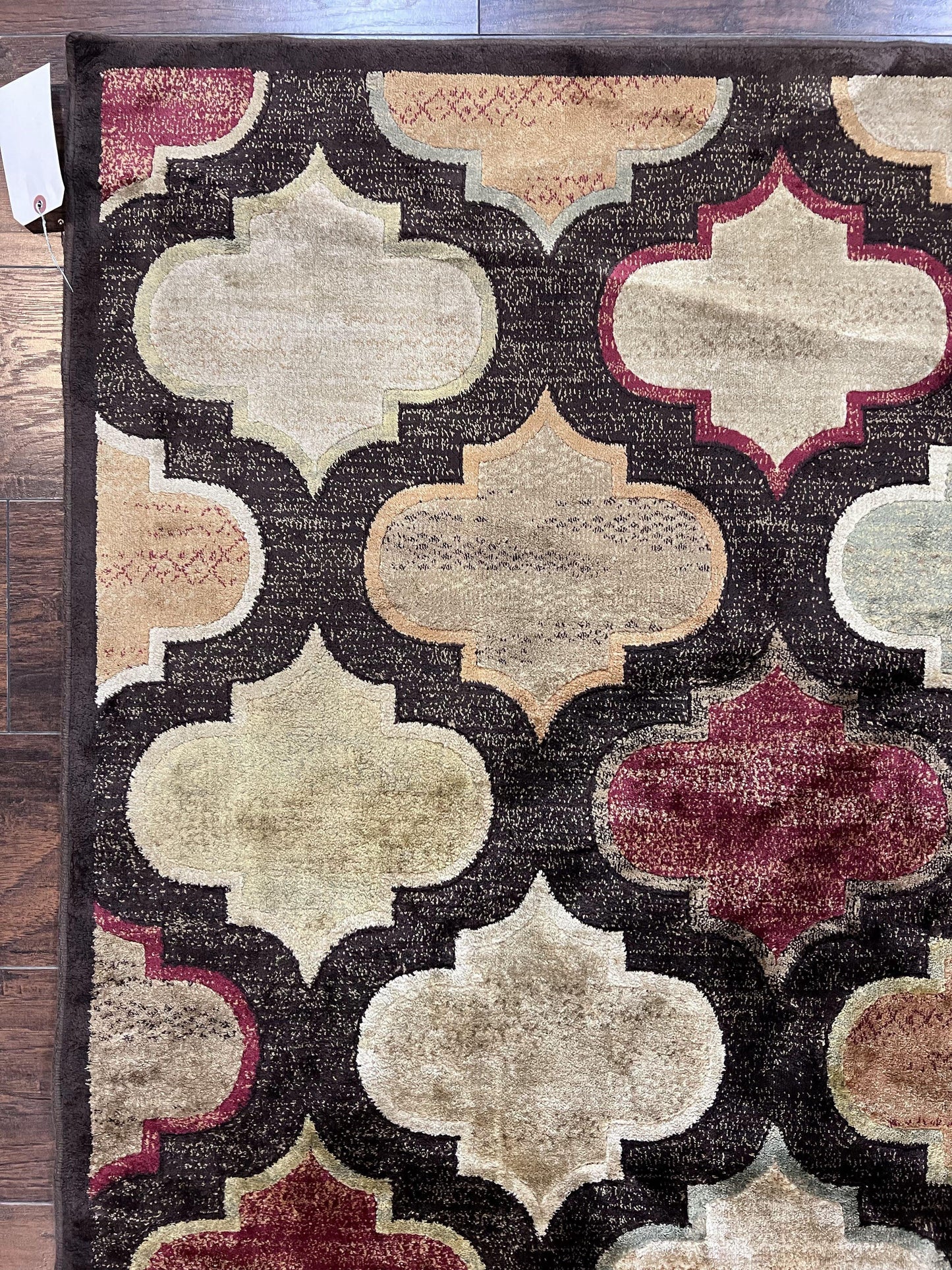 Panel Design Rug 5x7, Multicolor Contemporary Area Rug, Small Living Room Rug