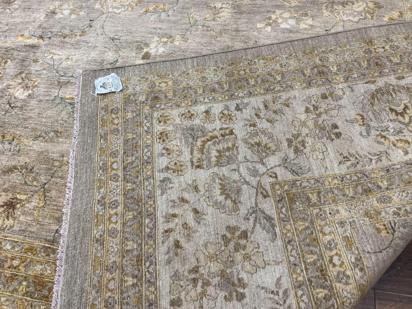 Pak Persian Rug 12x15, Wool Hand Knotted Oriental Floral Carpet, Signed by Master Weaver, 12x15 Large Palace Size Rug