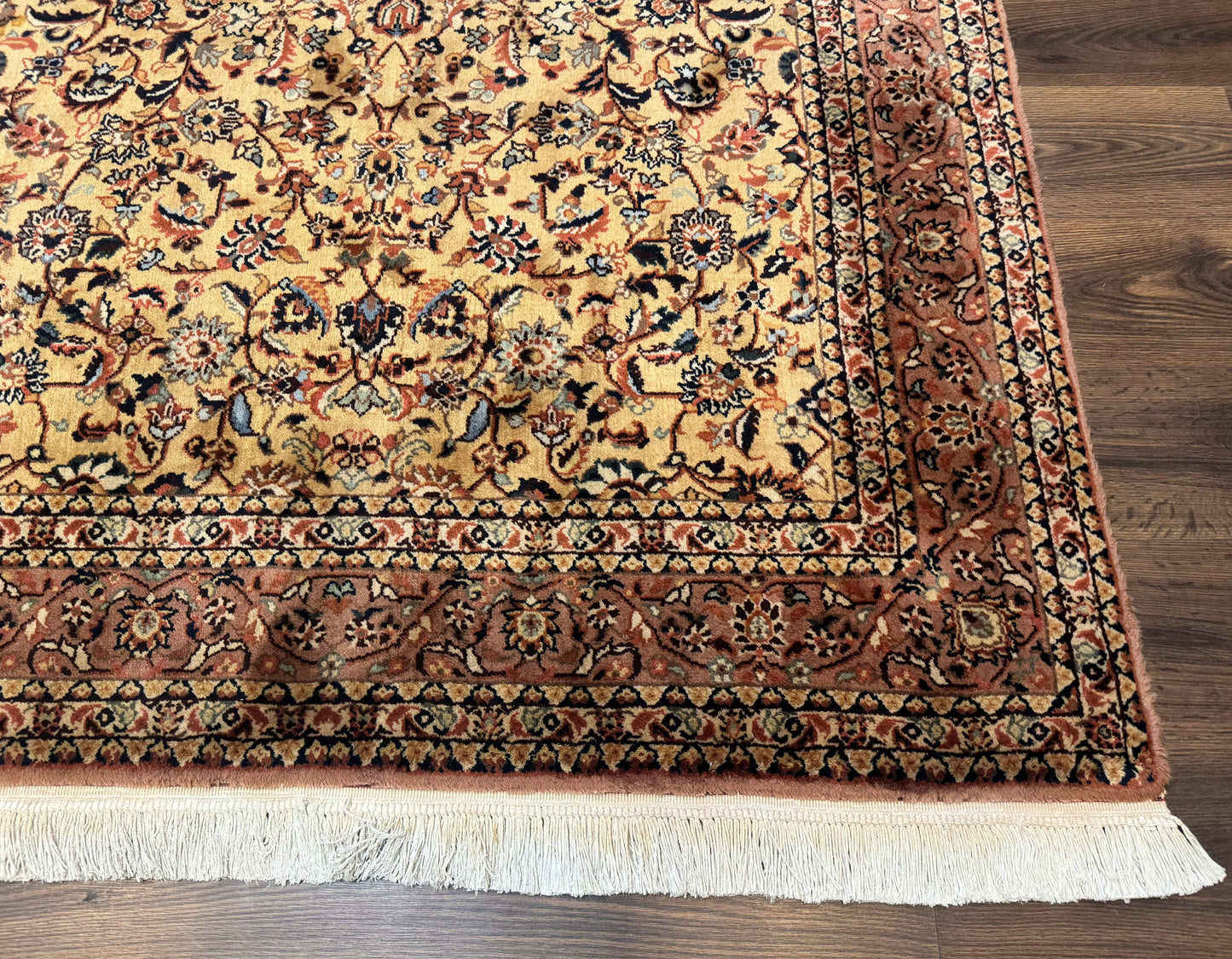 Indo Persian Rug 5x8, Light Tan/Camel, Allover Design