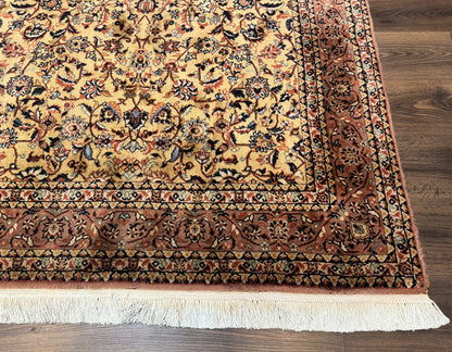 Indo Persian Rug 5x8, Light Tan/Camel, Allover Design