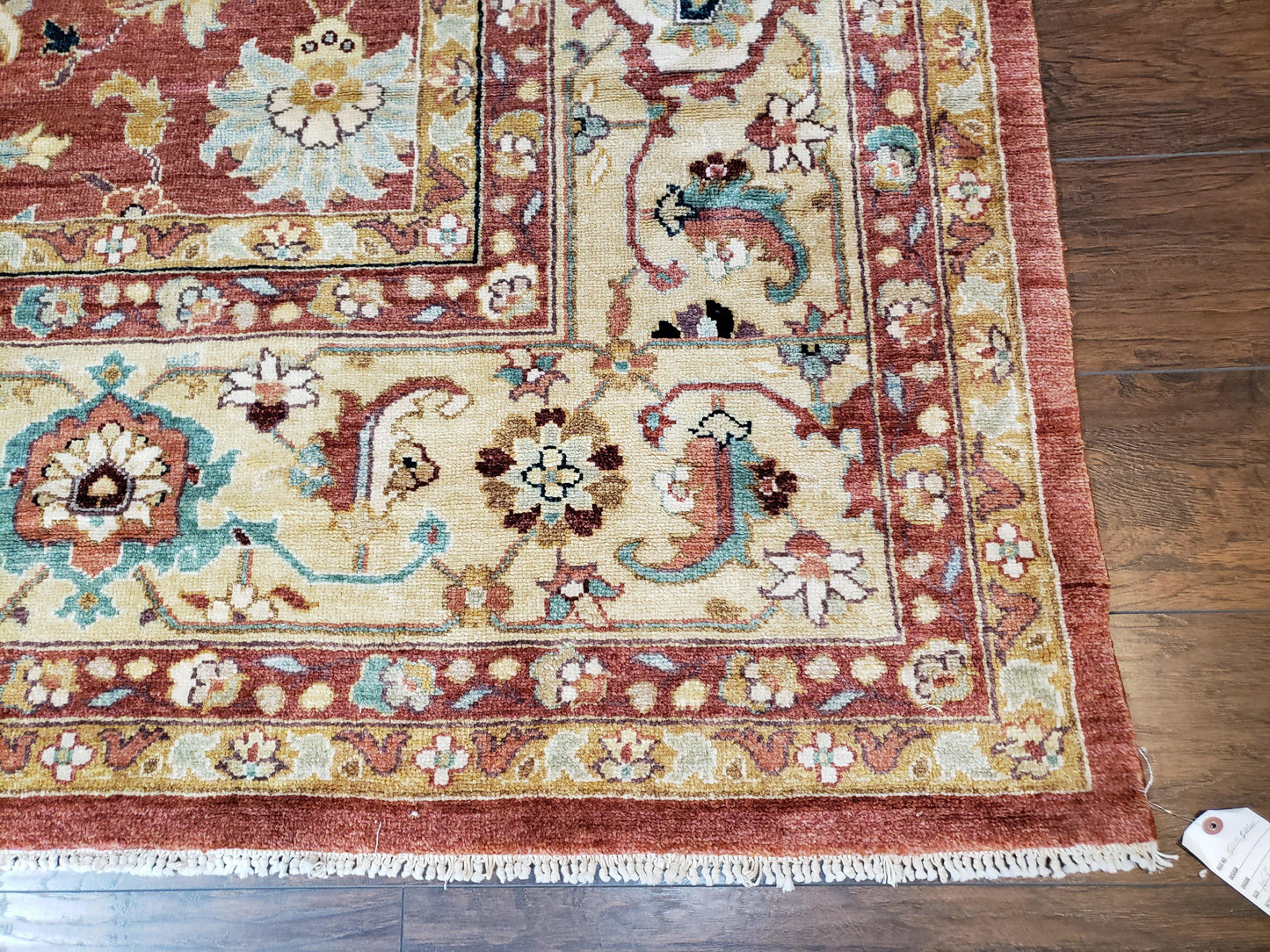 Safavieh Room Sized Rug 10x14, Wool Hand-Knotted Auburn Red & Light Gold Egyptian Mahal Oriental Carpet, 10 x 14 Large Living Room Rug