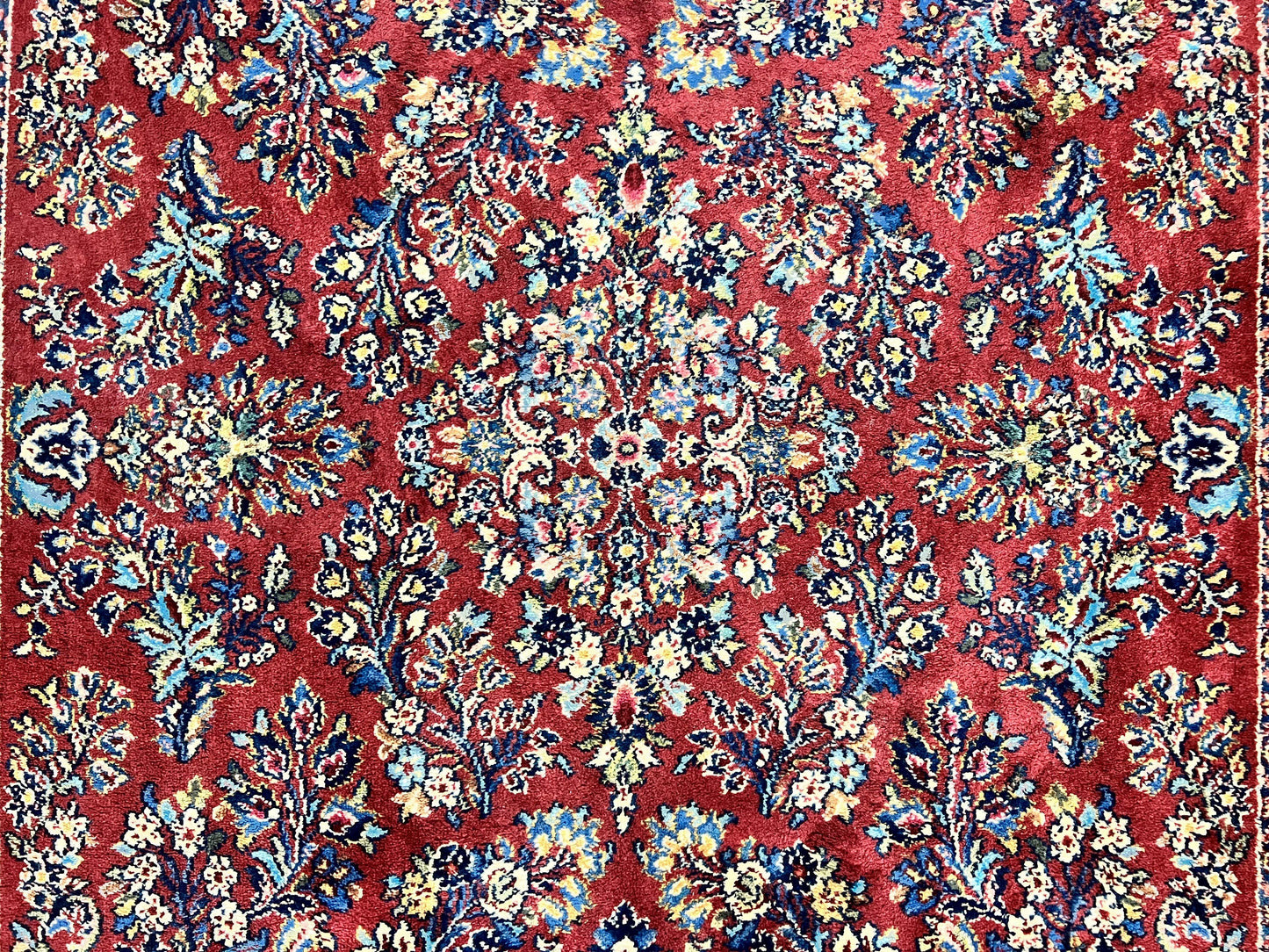 Karastan Rug 5.9 x 9 Red Sarouk #785, Wool Karastan Carpet, Original 700 Series, Vintage Karastan Oriental Rug Discontinued