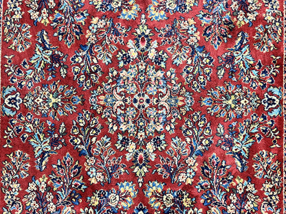 Karastan Rug 5.9 x 9 Red Sarouk #785, Wool Karastan Carpet, Original 700 Series, Vintage Karastan Oriental Rug Discontinued