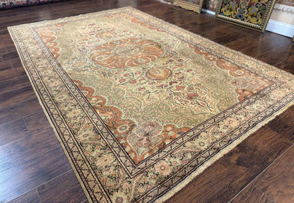 Antique Turkish Kayseri Rug 7x10 Hand Knotted Wool Area Rug