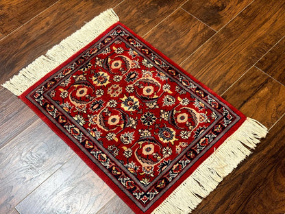 Persian Handmade Wool Rug Small Pak Red Traditional Area Rug
