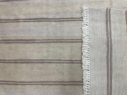Turkish Kilim Rug 5x8 Hand Knotted Wool Flatweave Southwestern Gray