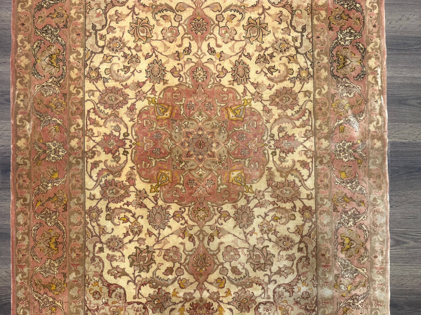 Persian Isfahan Rug 3x5 Fine 550 KPSI Kork Wool on Silk
