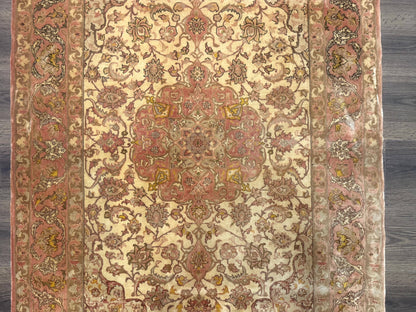 Persian Isfahan Rug 3x5 Fine 550 KPSI Kork Wool on Silk