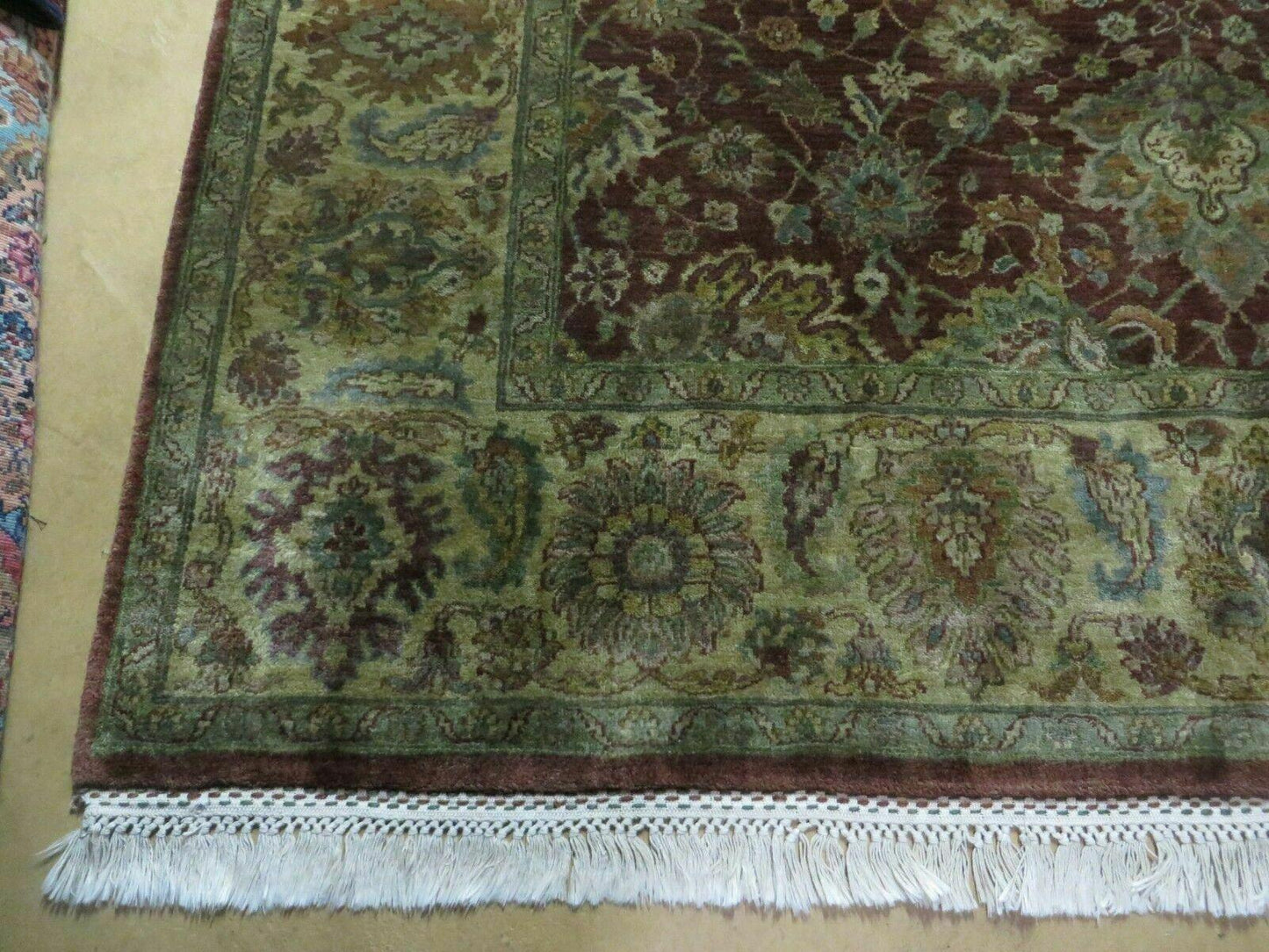 Handmade Wool Rug 6 By 9 Floral Oriental Tea Wash Red India Hand Knotted
