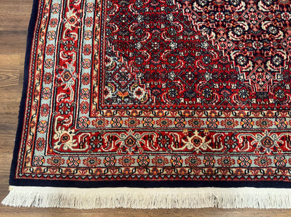 Indo Persian Bijar Rug 6x9 Hand Knotted Wool Carpet Vintage Style