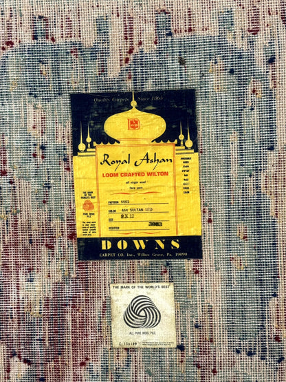 Power Loomed Persian Kirman Rug 9x12 Vintage Wool Pile Area Rug