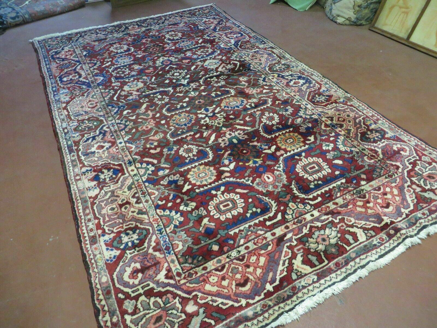 Antique Turkish Wool Rug 5x9 Handmade Veg Dyes 1940s Excellent Condition