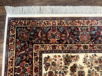 Karastan Ivory Sarouk Rug 8.8 x 12 Wool Pile Vintage 700 Series