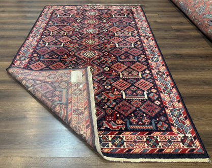 Karastan Rug 5x8, Yuruk Collection #530, Geometric Tribal Wool Pile Vintage Carpet