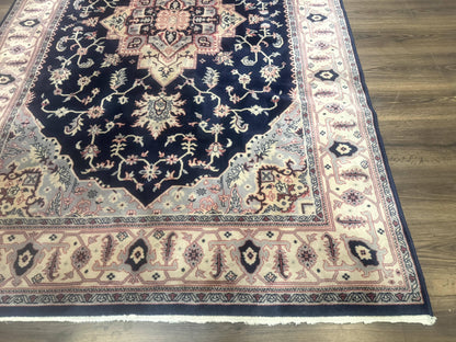 Karastan Navy Serapi Kara Shah Wool Rug Vintage Area Rug