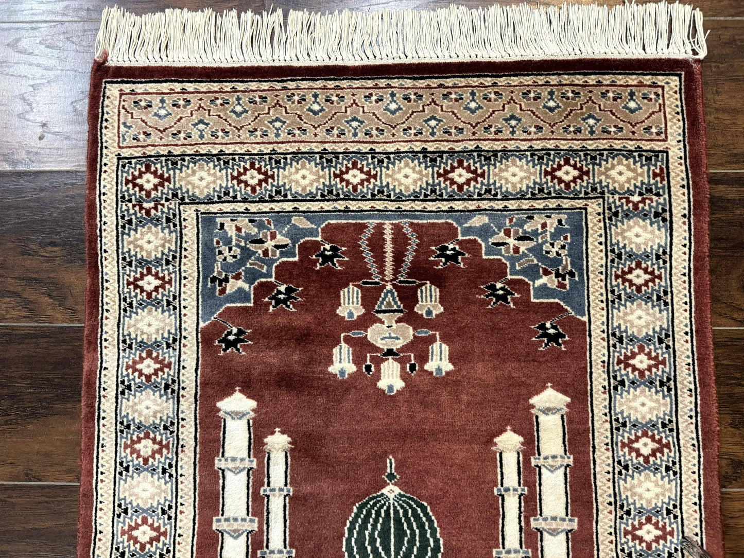 Small Pakistani Bokhara Prayer Rug 2.7 x 4