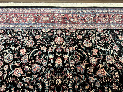Large Sino Persian Rug 10x15, Floral Allover, Hand Knotted Wool Carpet, Fine