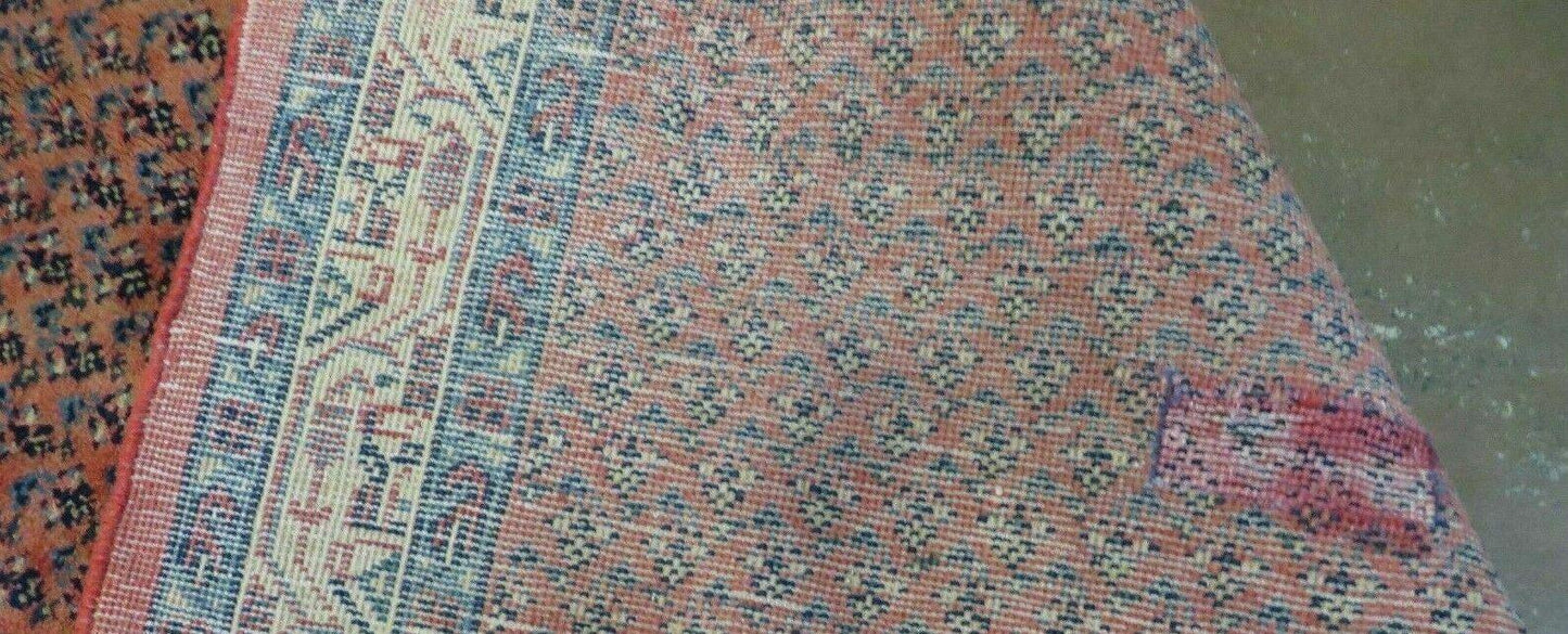 Antique Persian Seraband Runner Rug Three Foot Seven By Eleven Feet Red Wool Mir Pattern