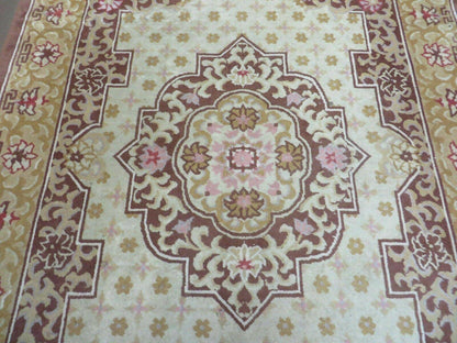 Vintage Chinese Wool Rug 4x6