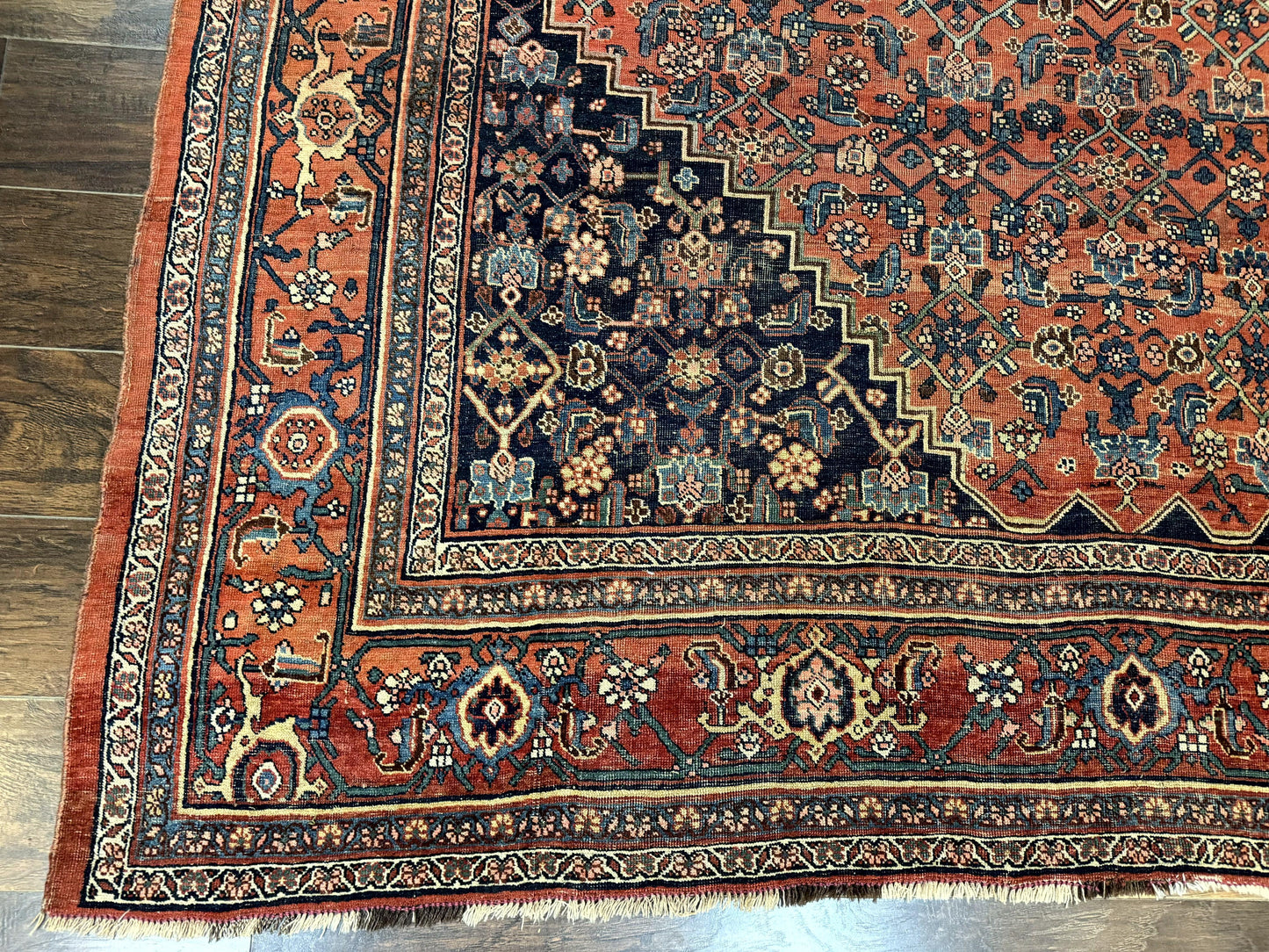 Antique Persian Bidjar Rug 8x12 Hand Knotted Wool Carpet Rare Vintage Persian Treasure