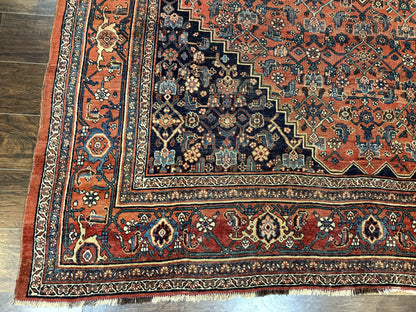Antique Persian Bidjar Rug 8x12 Hand Knotted Wool Carpet Rare Vintage Persian Treasure