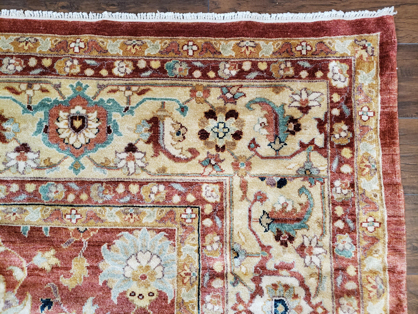 Safavieh Room Sized Rug 10x14, Wool Hand-Knotted Auburn Red & Light Gold Egyptian Mahal Oriental Carpet, 10 x 14 Large Living Room Rug