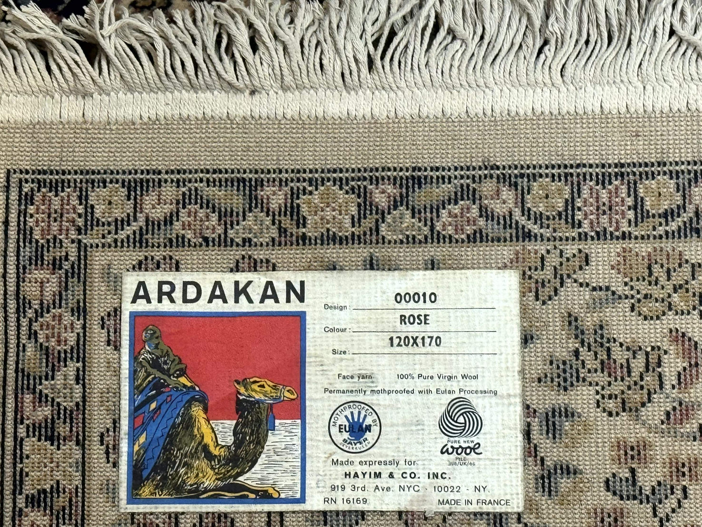 Persian Wool Rug 4x6, Tree of Life Animal Pictorials, Vintage, Power Loomed Ardakan Rug