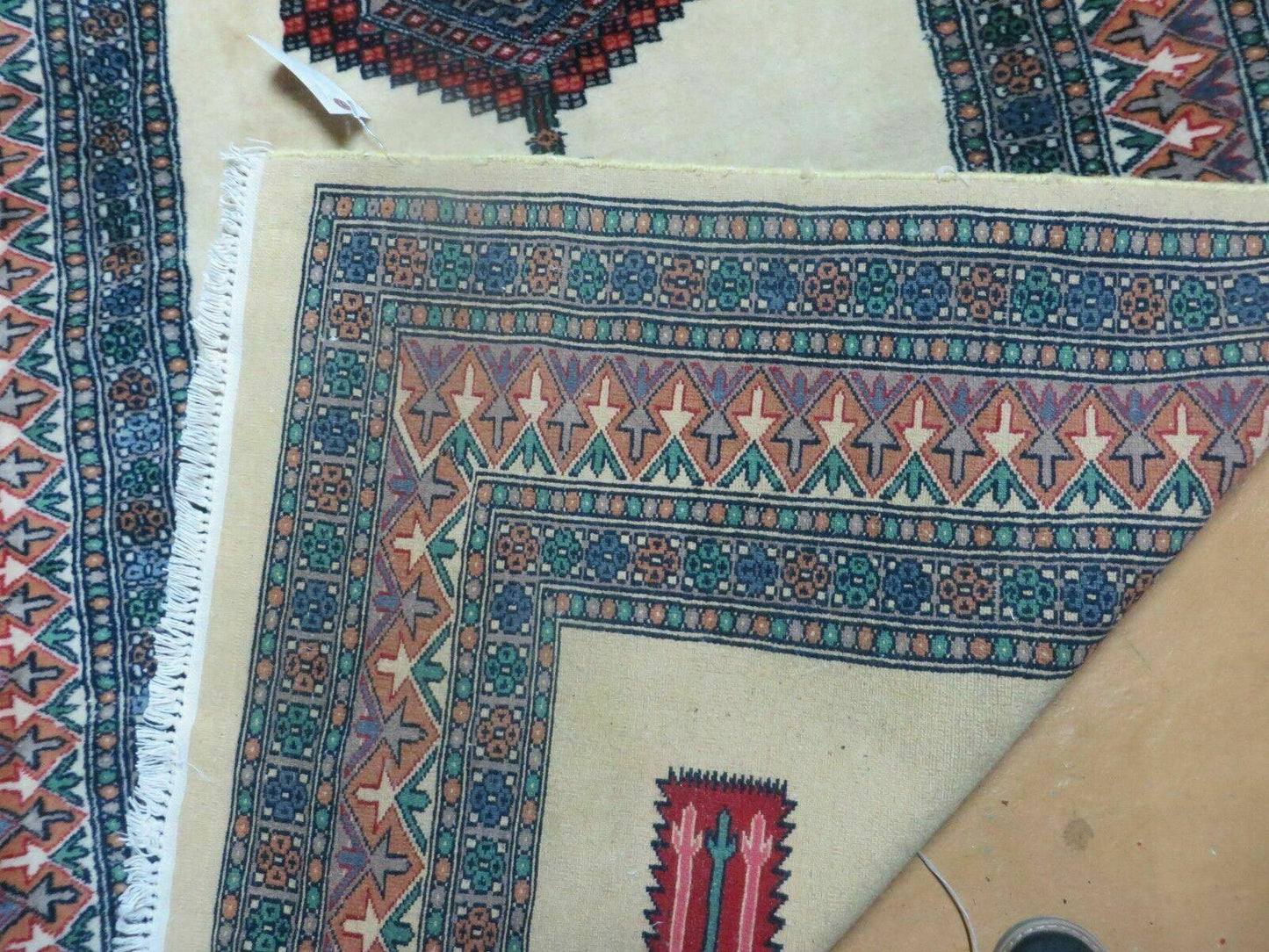 Bokhara Turkoman Rug Vintage Handmade 4x6 Pakistani Wool Carpet