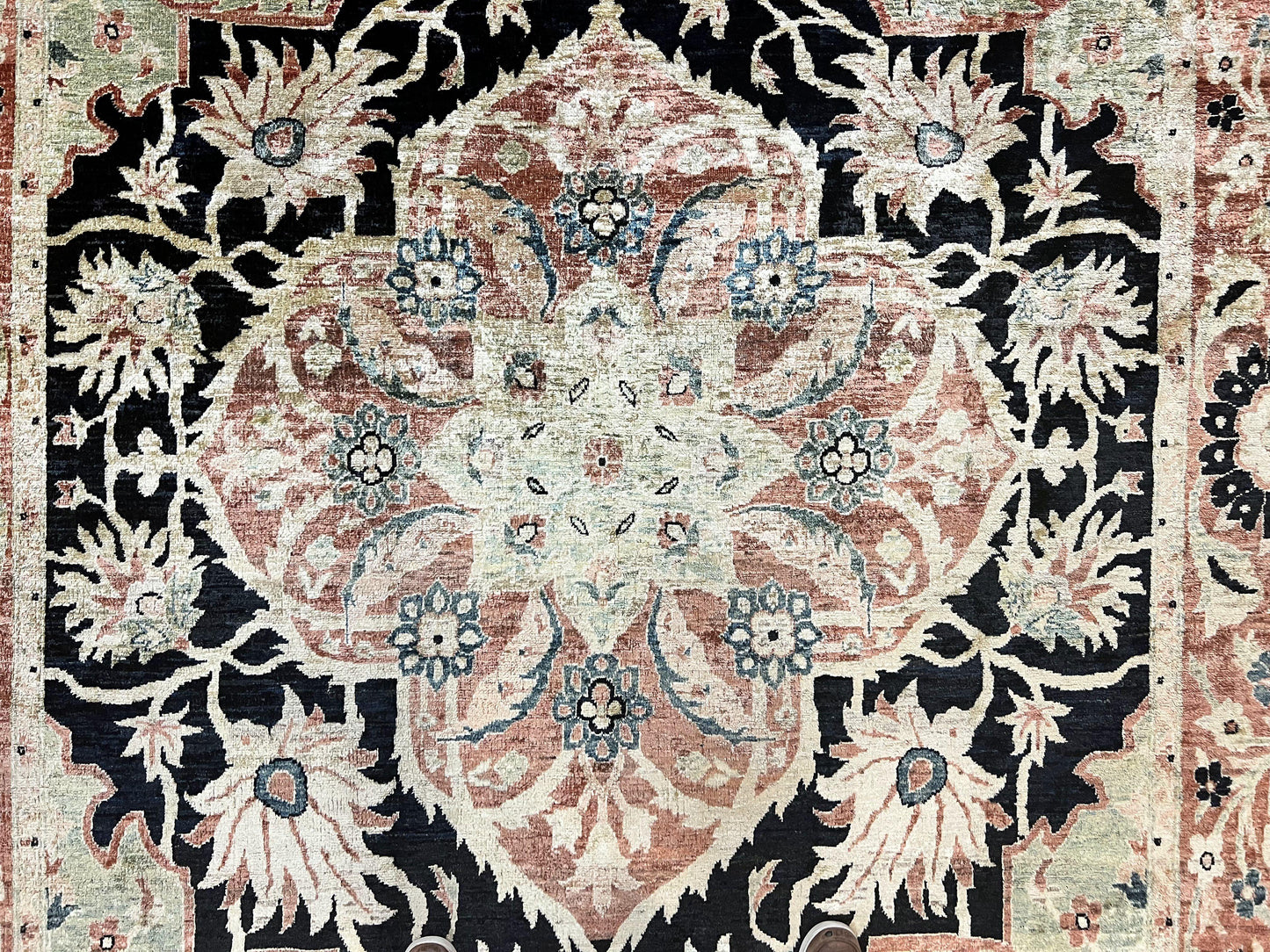 Pak Persian Rug 8x10 Mahal Sultanabad Vintage Medallion Wool Carpet