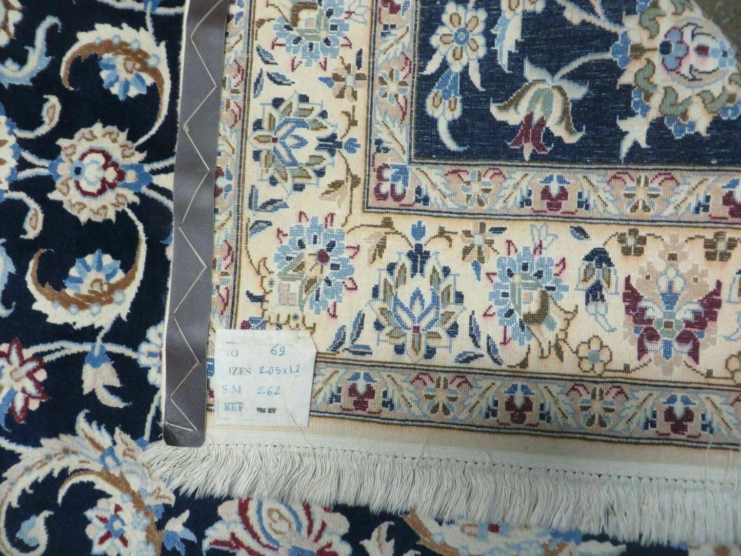Persian Nain Rug 4x7 Handmade Wool And Silk Details Vintage Oriental