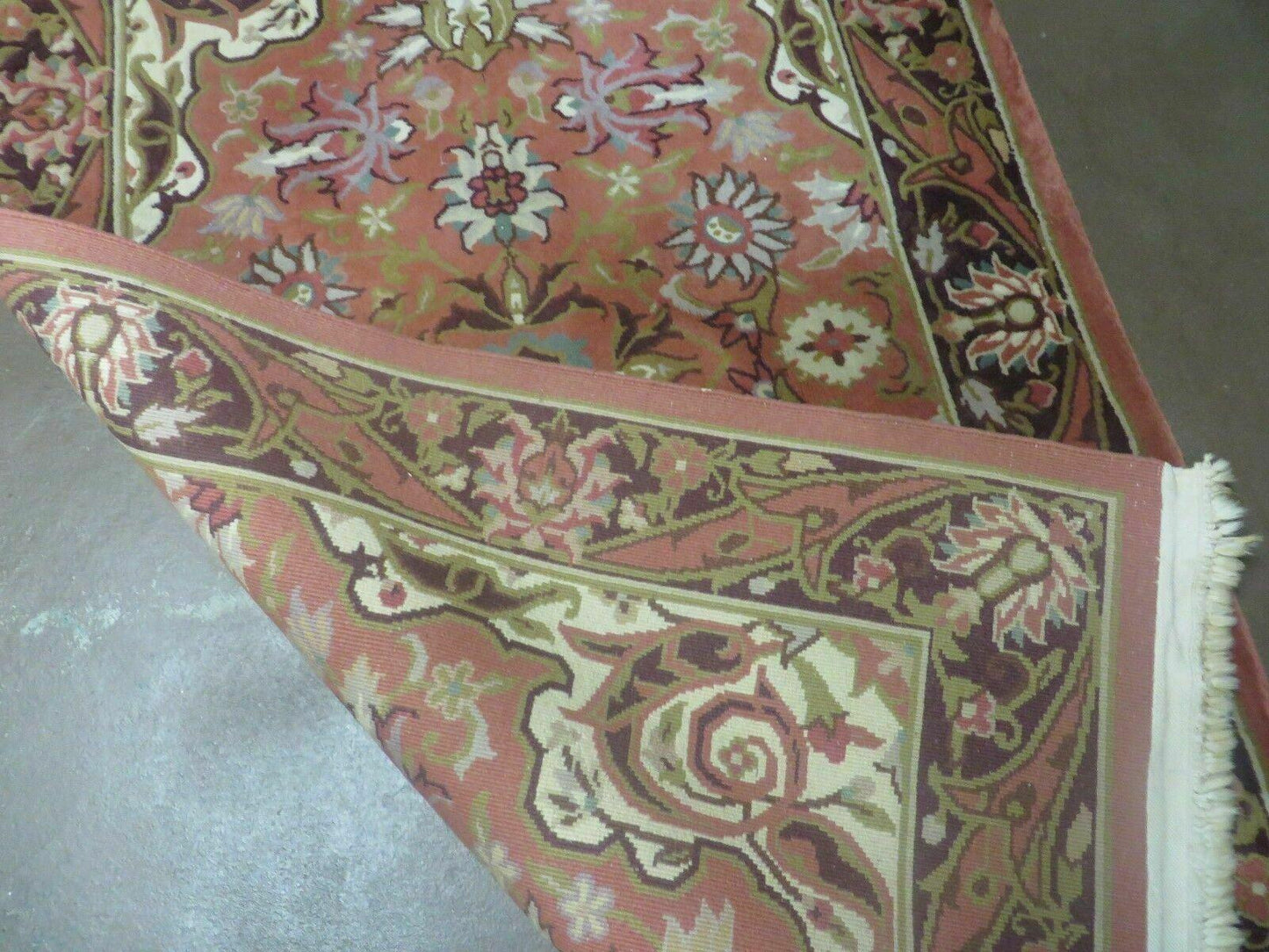 Chinese Wool Rug 3x5 Vintage Handmade Oriental Carpet Floral Medallion