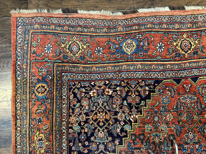 Antique Persian Bidjar Rug 8x12 Hand Knotted Wool Carpet Rare Vintage Persian Treasure