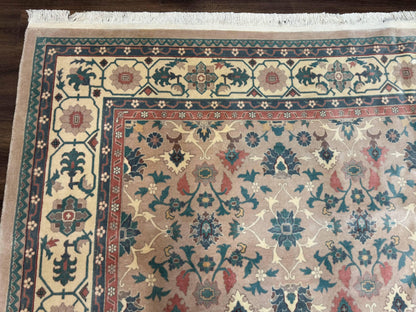 Palace Size Wool Rug 10x18, Sino Persian Kerman Rug, Oversized Hand Knotted Carpet, Light Taupe, Allover Pattern