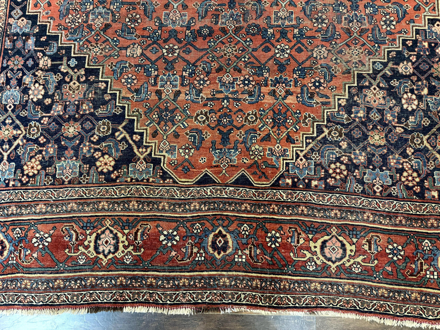 Antique Persian Bidjar Rug 8x12 Hand Knotted Wool Carpet Rare Vintage Persian Treasure