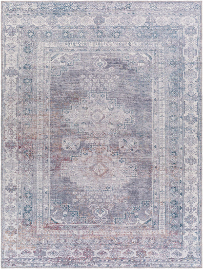 Washable Gray Tumble Dry Rug - Baltinglass Collection Durable Style